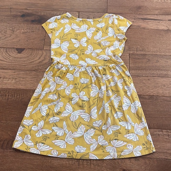 Carter’s KID Jersey Dress Short-Sleeve Yellow Butterfly Print - Size 7/7A - Picture 7 of 7